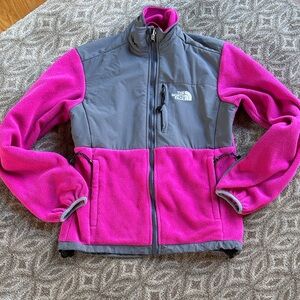 The North Face Women’s Fuchsia and Charcoal Puffer Jacket